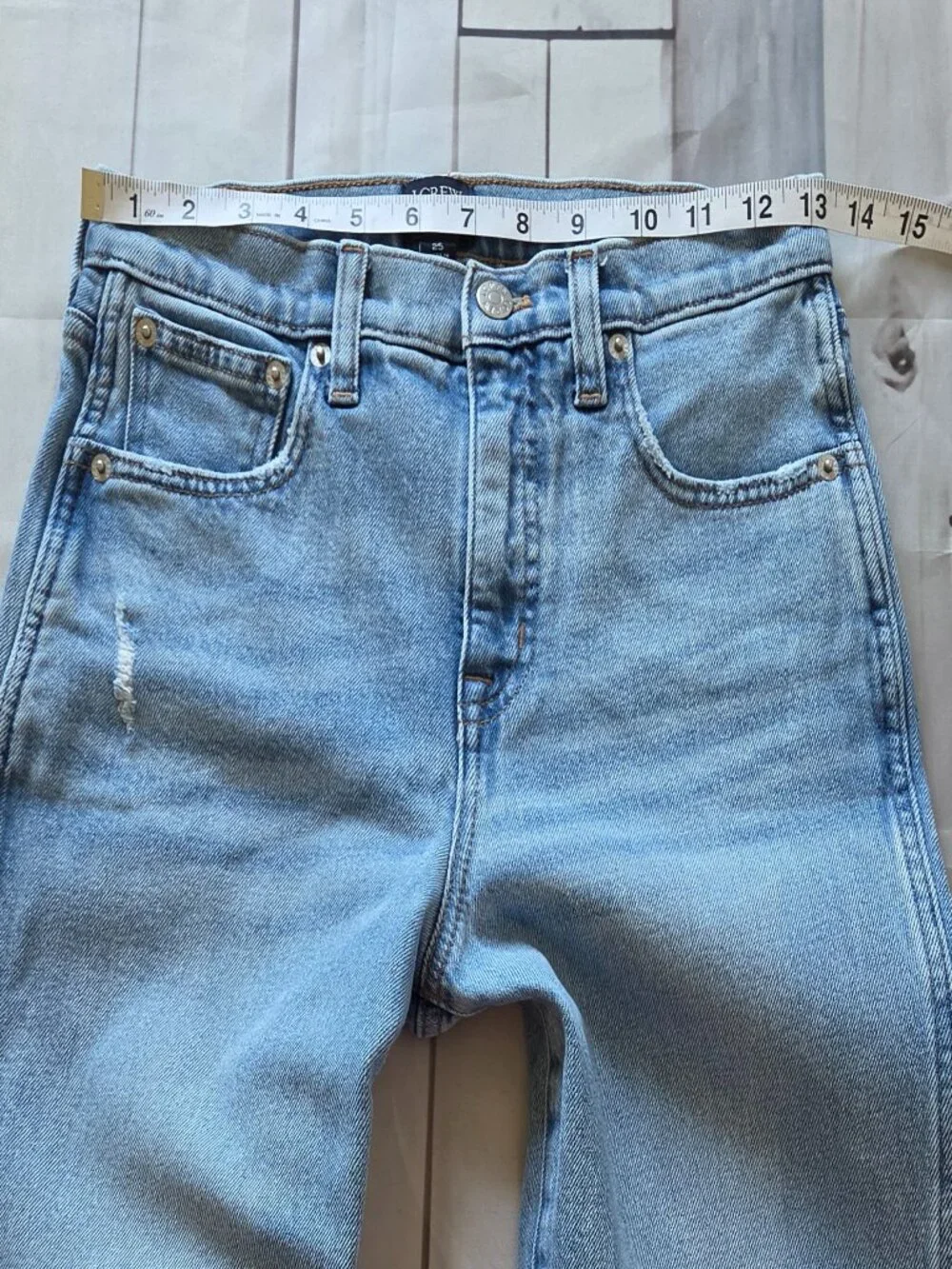 J. Crew High-Rise Classic Vintage Jeans Women’s 25, Light wash, straight leg